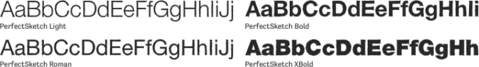 PerfectSketch Font Preview