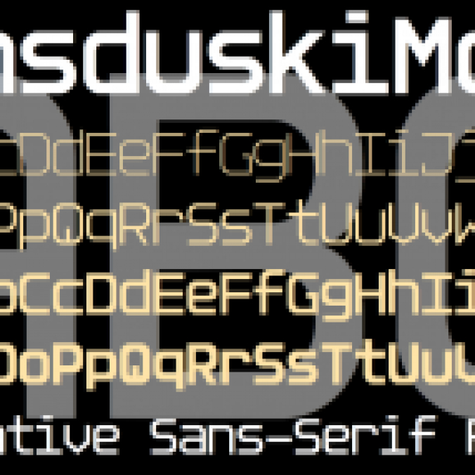 SansduskiMono Font Preview