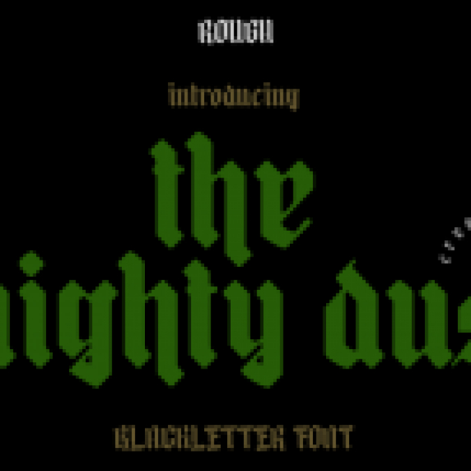 mighty dust Font Preview