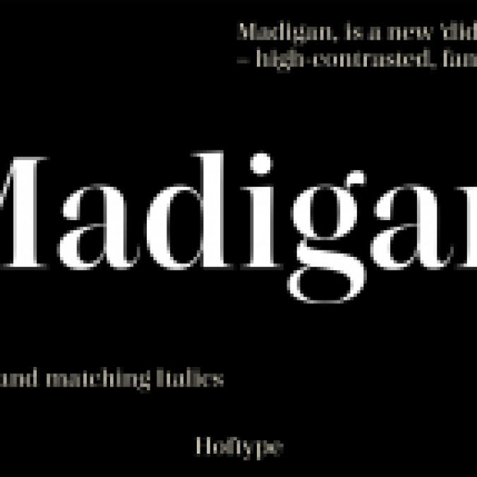 Madigan Font Preview