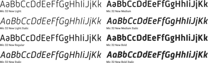Mic 32 New Font Preview