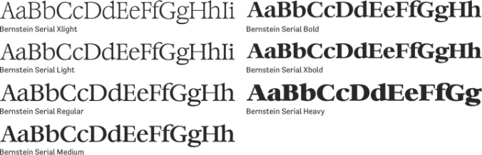 Bernstein Serial Font Preview