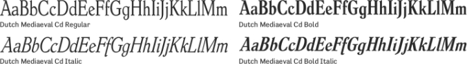 Dutch Mediaeval Cd Font Preview