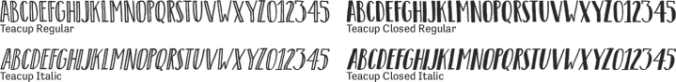 Teacup Font Preview