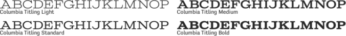 Columbia Titling Font Preview