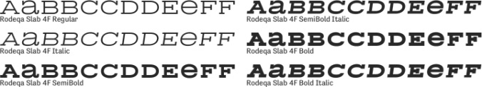 Rodeqa Slab 4F Font Preview