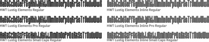 HWT Lustig Elements Font Preview