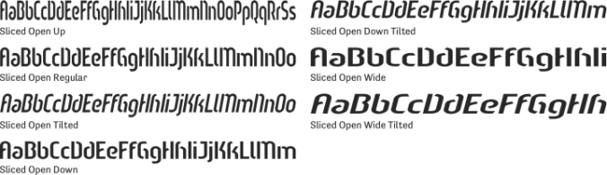 Sliced Open Font Preview