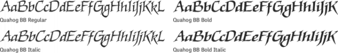 Quahog BB Font Preview