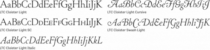 LTC Cloister Font Preview