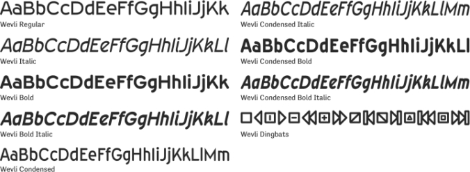 Wevli Font Preview