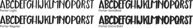 Porter Font Preview