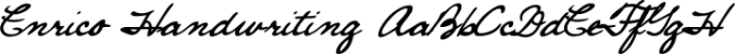 Enrico Handwriting Font Preview
