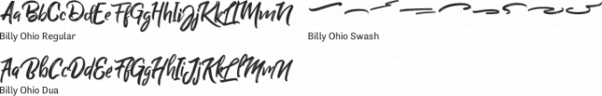 Billy Ohio Font Preview