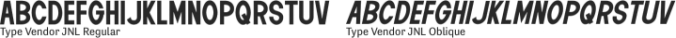 Type Vendor JNL Font Preview