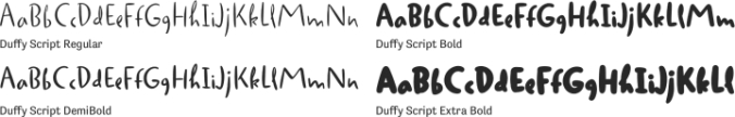 Duffy Script Font Preview