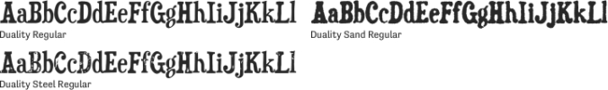 Duality Font Preview