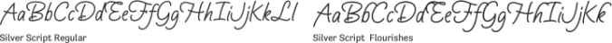 Silver Script Font Preview