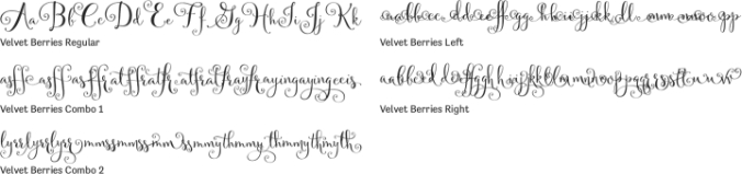 Velvet Berries Font Preview