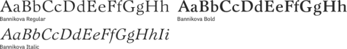 Bannikova Font Preview