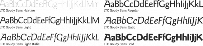 LTC Goudy Sans Font Preview
