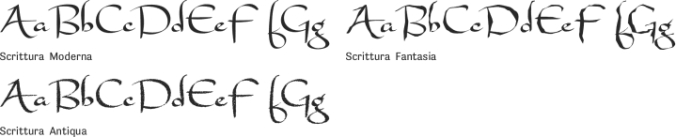 Scrittura Font Preview