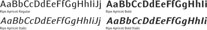 Ripe Apricot Font Preview