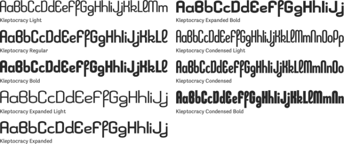 Kleptocracy Font Preview