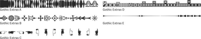 Gothic Extras font download