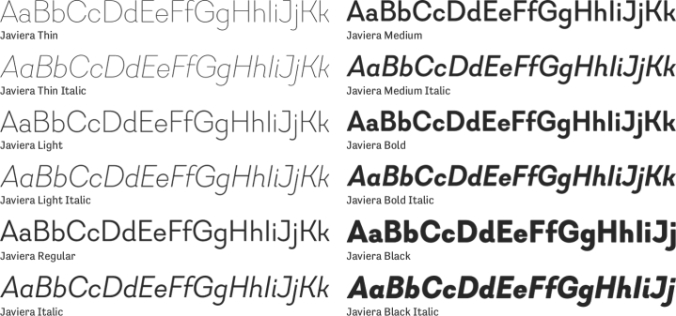 Javiera Font Preview