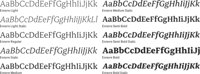 Ennore Font Preview