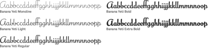 Banana Yeti Font Preview