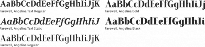 Farewell, Angelina Font Preview