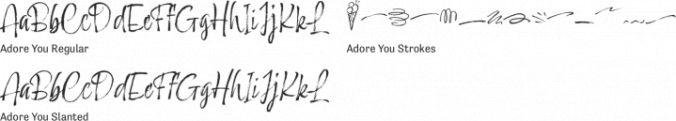 Adore You Font Preview