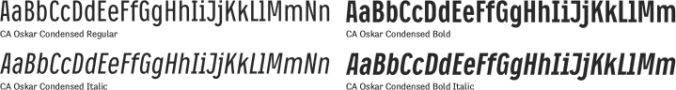 CA Oskar Condensed Font Preview