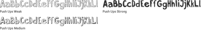 Push Ups Font Preview