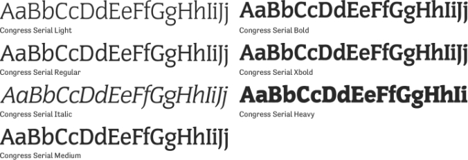 Congress Serial Font Preview