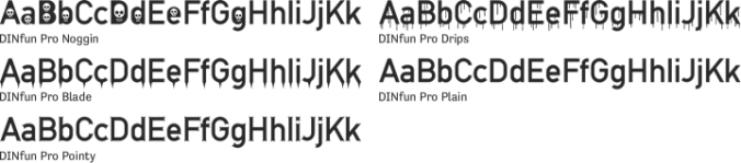 DINfun Pro Halloween Font Preview