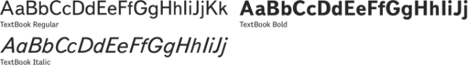 TextBook Font Preview