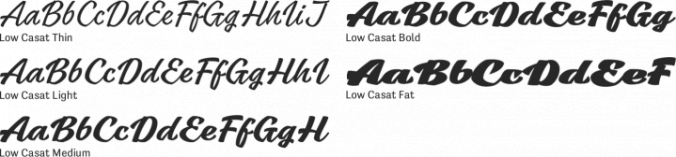 Low Casat Font Preview