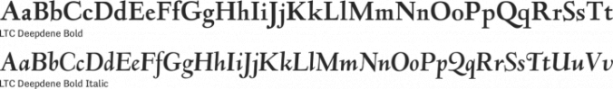 LTC Deepdene Bold Font Preview