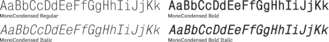 MonoCondensed Font Preview