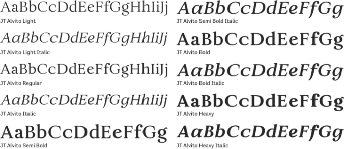 JT Alvito Font Preview