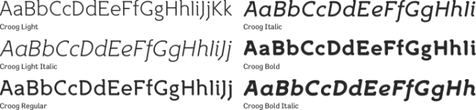 Croog Font Preview