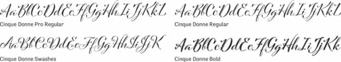 Cinque Donne Font Preview