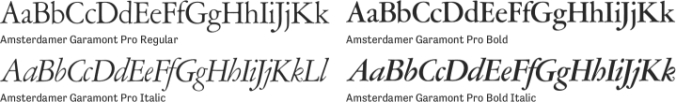 Amsterdamer Garamont Pro Font Preview