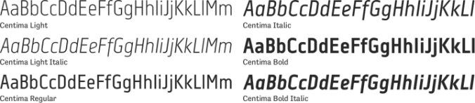 Centima Font Preview