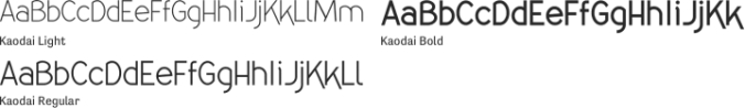 Kaodai Font Preview