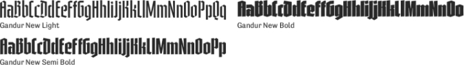 Gandur New Font Preview