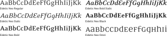 Eidetic Neo Font Preview